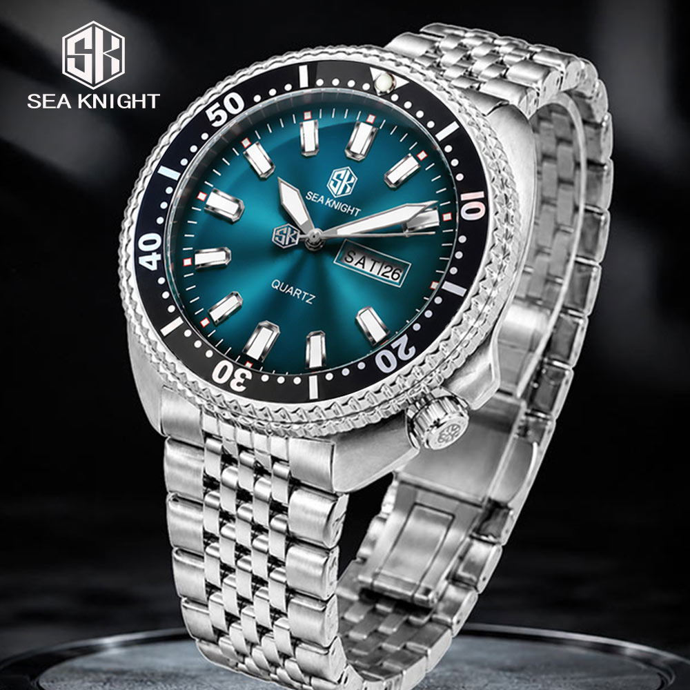 Smartwatch Casual Watches For Men - SEA KNIGHT 남성용 럭셔리 비즈니스 쿼츠