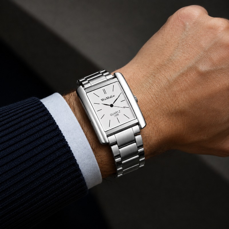 Smartwatch Casual Watches For Men - 비즈니스 남성용 시계 패션 사각 다이얼