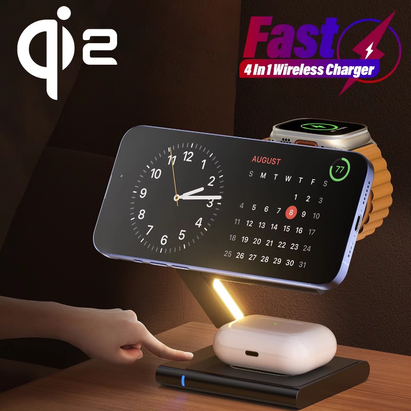 Watch 7 Smartwatch Iphone - 3 in 1 Qi2 무선 충전기,