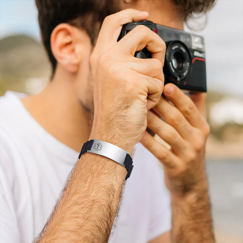 남녀공용 맞춤 제작 의료 ID 팔찌, 실리콘 스트랩,  - Smartwatch Sports Watches For Men 리뷰 및 가격