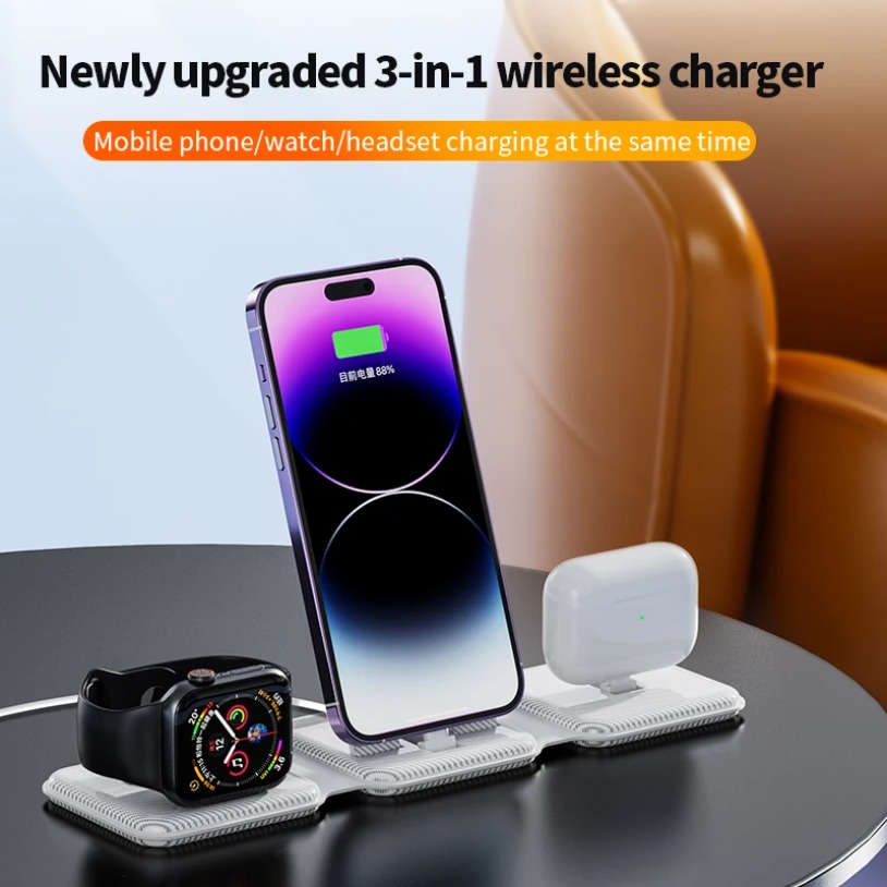 18W 3 in 1 마그네틱 무선 충전 패드 스탠드 고 - Watch 7 Smartwatch Iphone 리뷰 및 가격