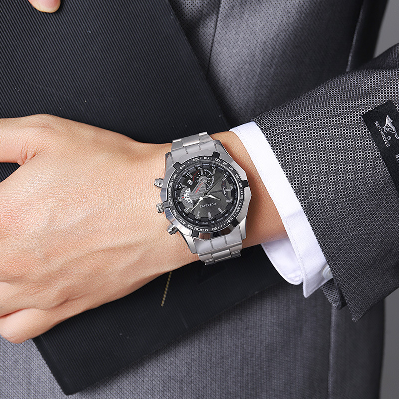 럭셔리 남성용 쿼츠 시계 스틸 스트랩 남성 비즈니스 패 - Smartwatch Watches Gift For Boys 리뷰 및 가격