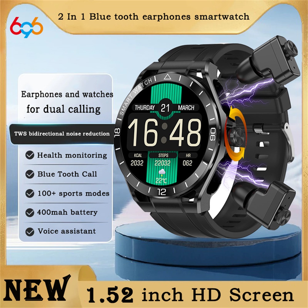 스마트워치 2 in 1 블루투스 통화 이어폰 음성 비서 - Smartwatch Noise Watches 리뷰 및 가격
