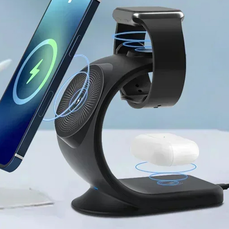 마그네틱 무선 충전기 3 in 1 고속 충전 스테이션  - Watch 7 Smartwatch Iphone 리뷰 및 가격
