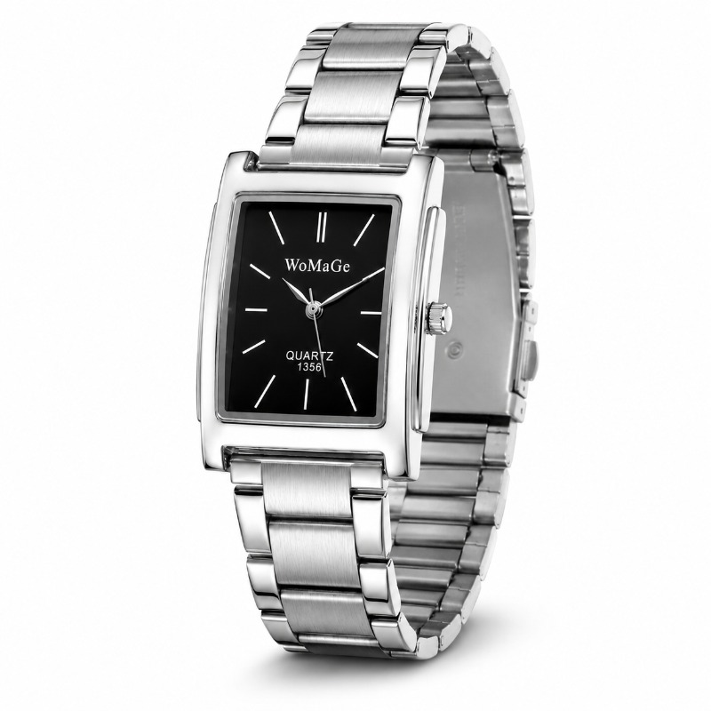비즈니스 남성용 시계 패션 사각 다이얼 스테인리스 스틸 - Smartwatch Casual Watches For Men 리뷰 및 가격
