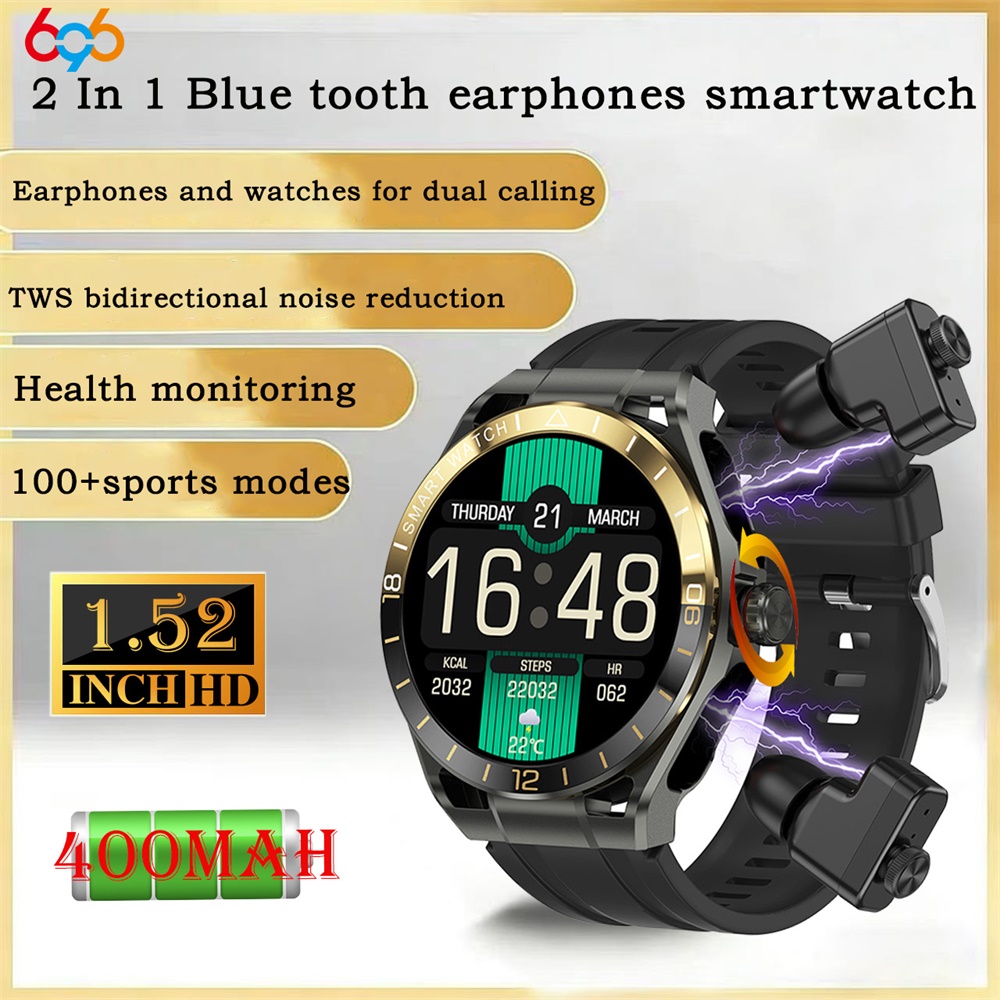 1.52인치 스마트워치 2 in 1 블루투스 통화 이어 - Smartwatch Noise Watches 리뷰 및 가격