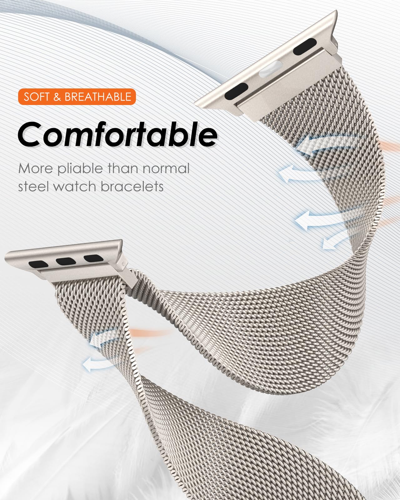 애플 워치 밴드용 밀라니즈 스트랩 44mm 40mm 4 - Smartwatch Apple Watches For Women 리뷰 및 가격
