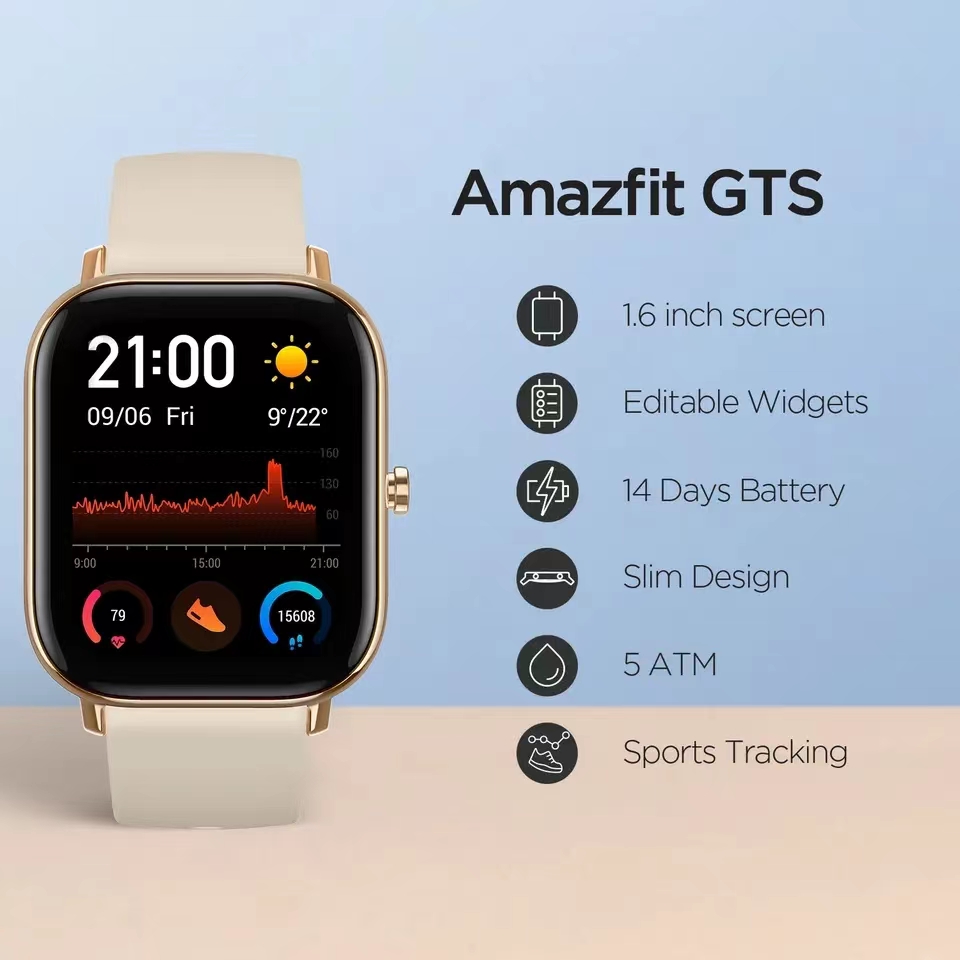남녀공용 Amazfit GTS 스마트워치, 5ATM 방 - Smartwatch Refurbished Watches 리뷰 및 가격