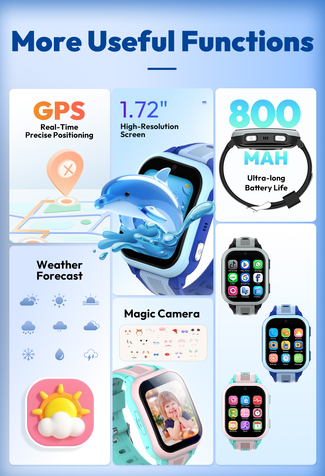 KT41 스마트워치 - 4G폰 어린이용 시계 - 고해상 - Smartwatch Watches Gift For Boys 리뷰 및 가격