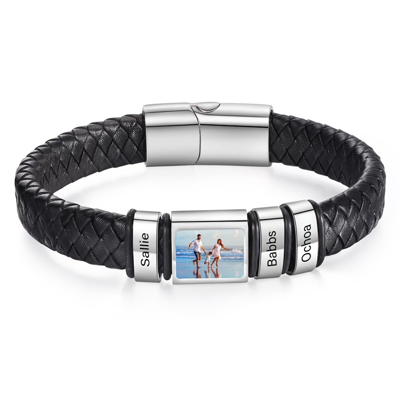 남자를위한 사용자 정의 사진 팔찌 맞춤형 그림 팔찌 가 - Smartwatch Sports Watches For Men 리뷰 및 가격