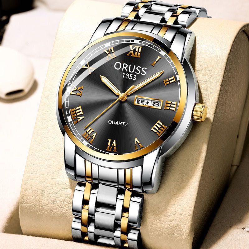 남성용 쿼츠 시계 빛나는 스테인레스 스틸 달력 시계 정 - Smartwatch Watches Gift For Boys 리뷰 및 가격