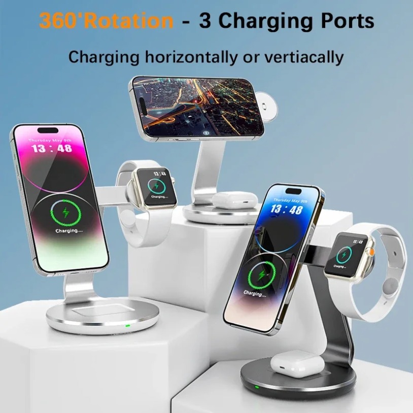 30W 3-in-1 고속 무선 충전 스테이션 마그네틱  - Watch 7 Smartwatch Iphone 리뷰 및 가격