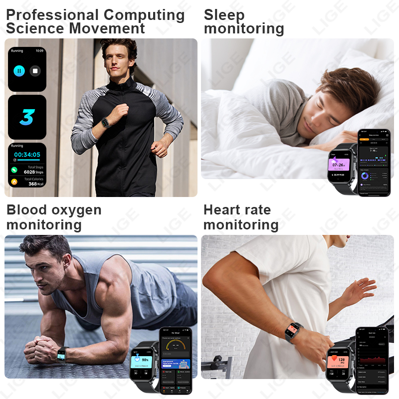 LIGE 오리지널 브랜드 스마트 시계 블루투스 통화 스 - Smartwatch Watches For Women Branded 리뷰 및 가격