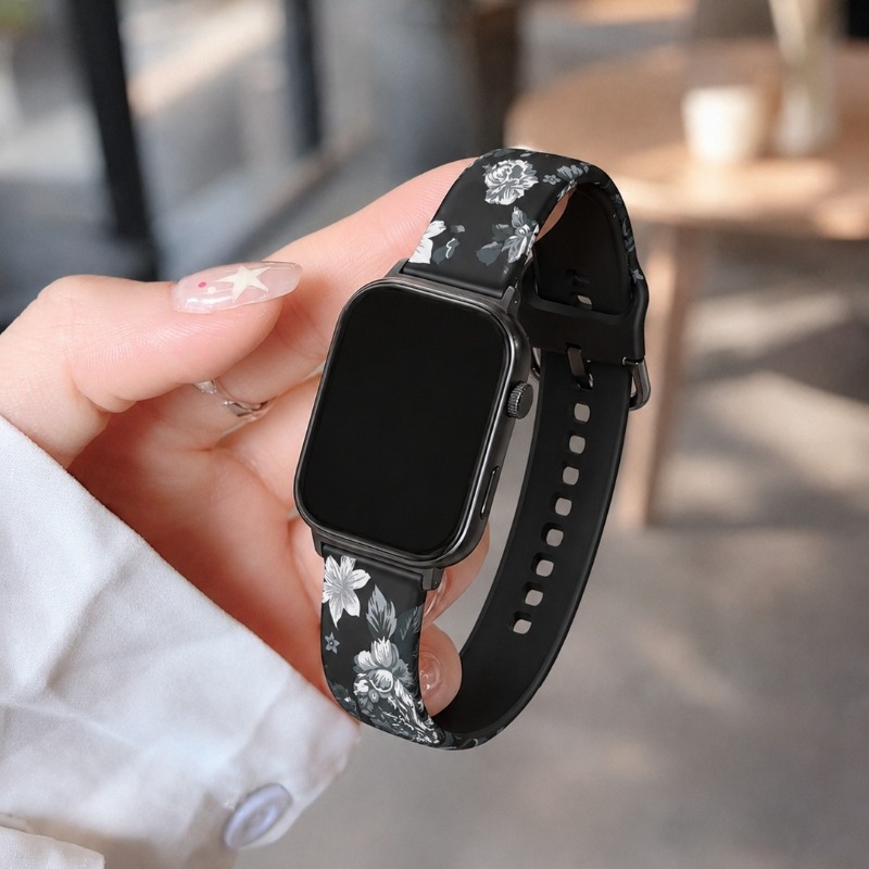 빈티지 플로럴 프린트 소프트 실리콘 시계줄 (화웨이 워 - Smartwatch Vintage Watches For Women 리뷰 및 가격